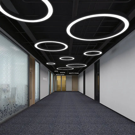 Lustre LED à anneaux ronds pour éclairage moderne et créatif — LZ4F9T1