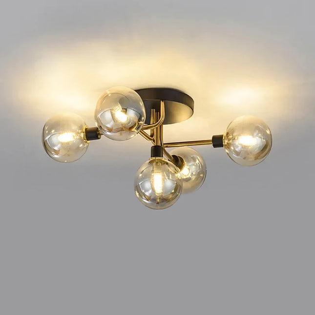 Plafonnier LED en verre au design contemporain pour intérieur — LZ4X9P
