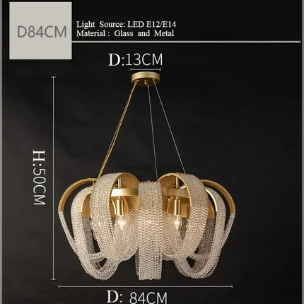 Lustre cristal à pampilles pour salon, restaurant et chambre — LZ4X9P