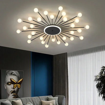 Lustre en verre avec éclairage LED créatif pour intérieur — LZ4X9P