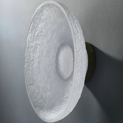 Applique murale ronde vintage en verre transparent design postmoderne — LZ4X9M