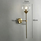 A or clair / Boule de verre 15cm / Sans ampoule