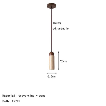 Suspension en bois et pierre naturelle pour café et restaurant — LZ4P9XQ