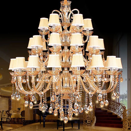 Lustre moderne en cristal et chrome pour éclairage de luxe — LZ4X9T