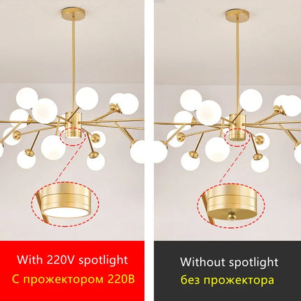 Lustre suspension en verre design haricot magique nordique — LZ4XJ9