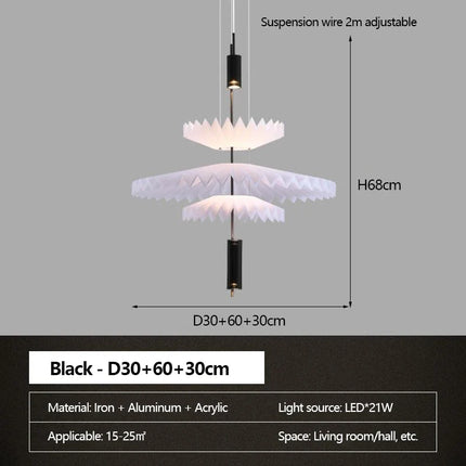Lustre LED minimaliste artistique pour intérieur moderne — LZ4X9T