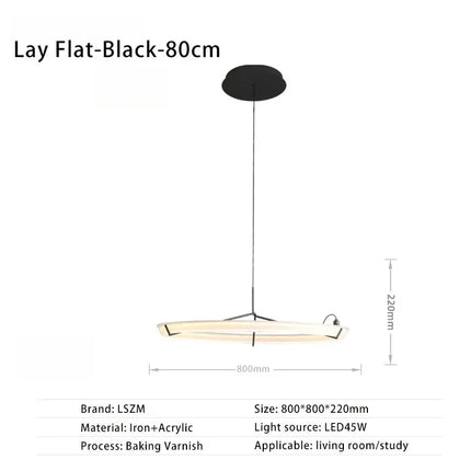 Suspension LED design nordique en acrylique décoratif — LZ4X9T2