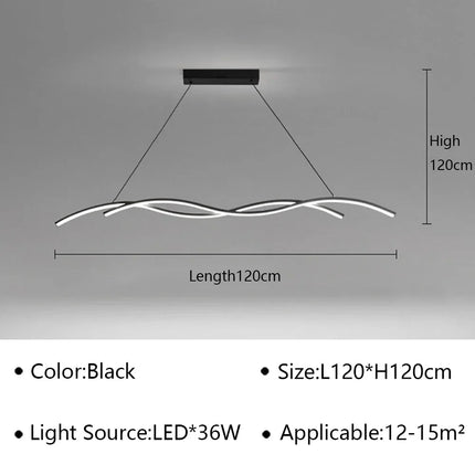 suspension moderne à led pour décoration intérieure élégante