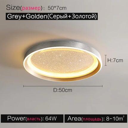 Plafonnier rond moderne effet ciel étoilé pour chambre et balcon — LZ4X9P