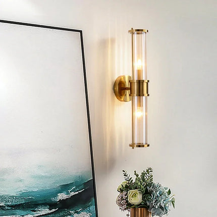Applique murale LED moderne en cristal doré luxe — LZ3F9XQ