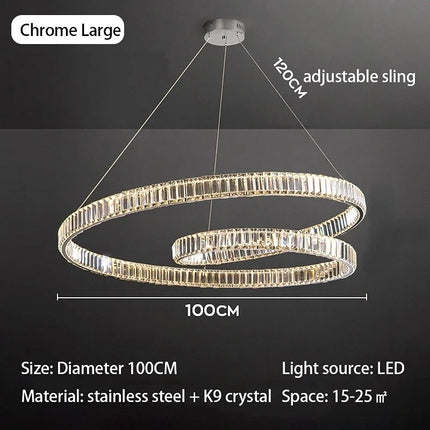 Lustre suspension LED cristal luxe décoratif — LZ4X9P
