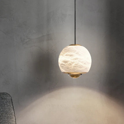 Suspension LED en marbre naturel espagnol pour bar et restaurant — LZ4G7T9