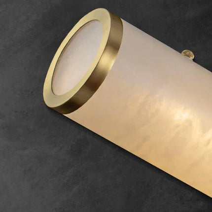 Lustre LED moderne en cuivre et marbre design zigzag pour salon — LZ4X9P2