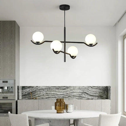 Lustre suspendu moderne en verre et métal — LZ4X9T