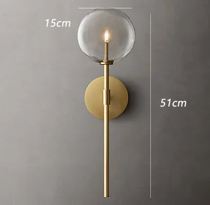 Applique murale en verre au style nordique rétro pour décoration intérieure — LZ4X9J