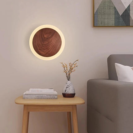 Applique murale LED en noyer style nordique — LZ4X9B