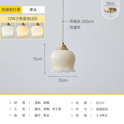 Suspension carillon éolien décoratif motif orchidée style français — LZ4P9XJ