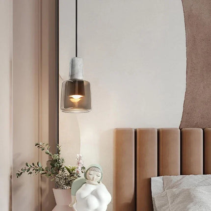 Lustre en marbre naturel style nordique pour bar et salon — LZ4X9T2