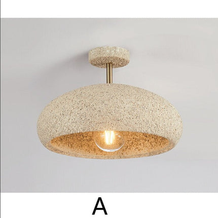 Plafonnier moderne avec abat-jour effet pierre Kery — LZ4G7XQ