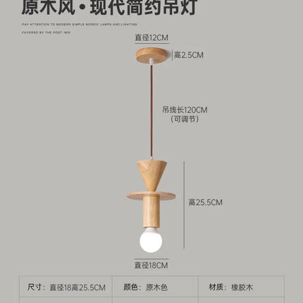 Suspension moderne en rondins style japonais pour intérieur élégant — LZ4X9P2Q