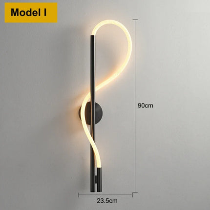 Applique murale LED moderne en tube néon silicone tissé — LZ4X9P2
