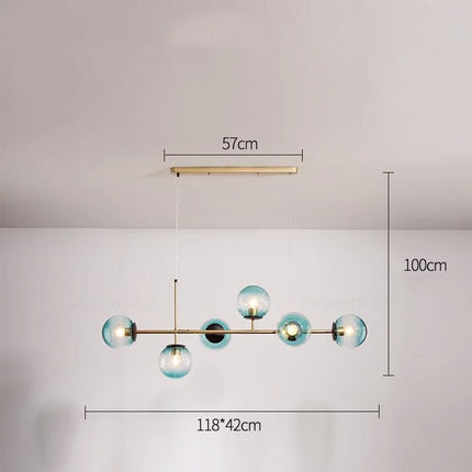 Suspension nordique en verre pour salon contemporain — LZ4XJ9