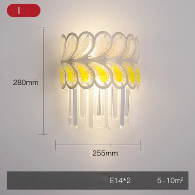 Applique murale LED en cristal et acier inoxydable pour intérieur moderne — LZ4T9XQ