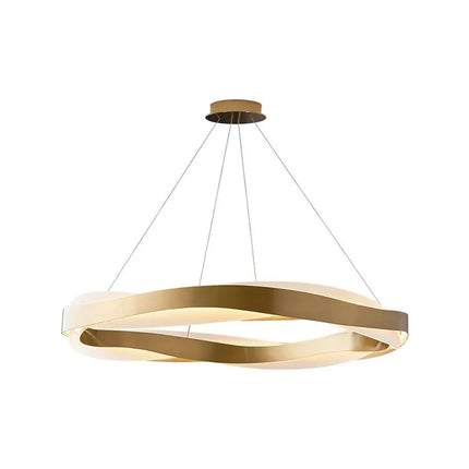 Suspension lustre anneau doré au design nordique moderne — LZ4X9P
