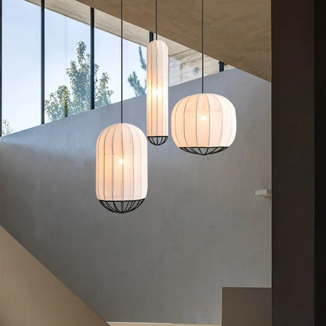 Lustre suspension nordique en tissu pour intérieur épuré — LZ4X9T