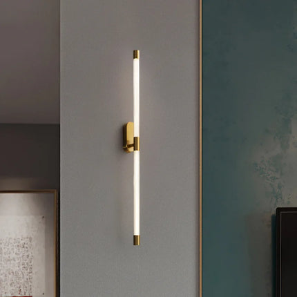 Applique murale LED minimaliste en acrylique avec finition métallique et gradation — LZ4P9XQ