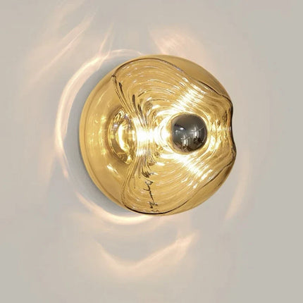 Applique murale en verre avec finition métal chromé pour intérieur élégant — LZ4X9T2