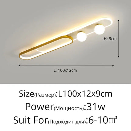 Plafonnier LED moderne pour hall, foyer et maison — LZ4T9XQ