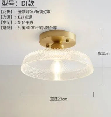 Plafonnier LED vintage en verre style nordique pour intérieur moderne — LZ4Q9T1