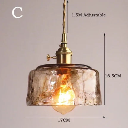 Lustre suspension en verre rétro pour café et restaurant — LZ4X9P2