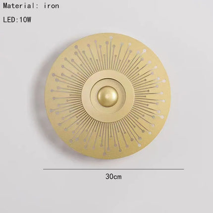 Applique murale LED ronde style art déco pour ambiance chaleureuse — LZ4P9XQ