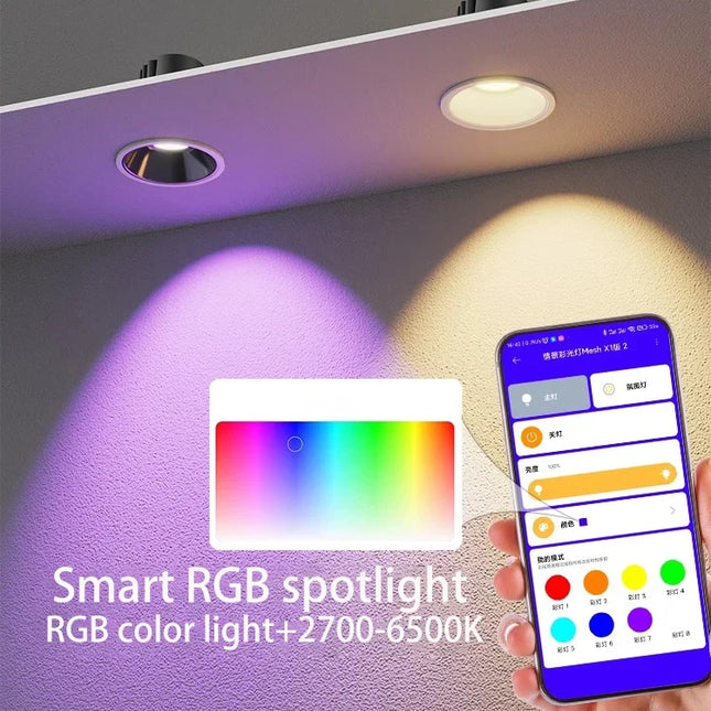 spot intelligent encastrable rond xiaomi mijia led rgb tuya zigbee