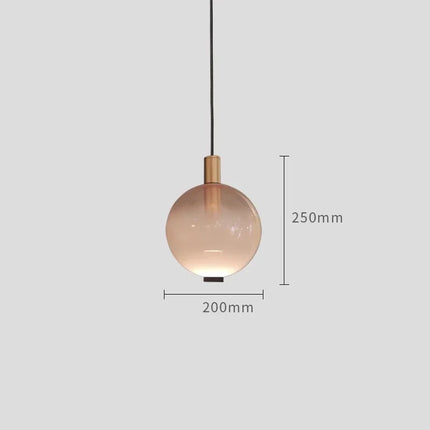 Suspension boule en verre style vitrail italien pour salon et cuisine — LZ4X9T
