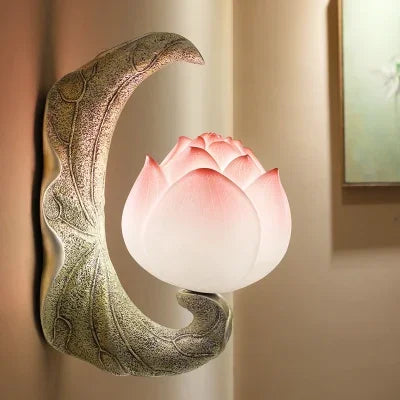 Applique murale en verre coloré style chinois pour intérieur et balcon — LZ4X9T