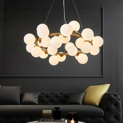 Suspension romantique en verre à 25 têtes lumineuses — LZ4X9P2
