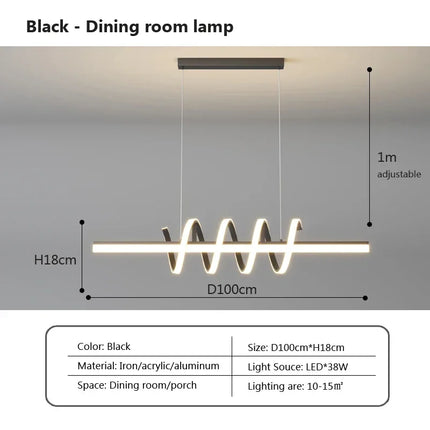 suspension LED design moderne pour restaurant