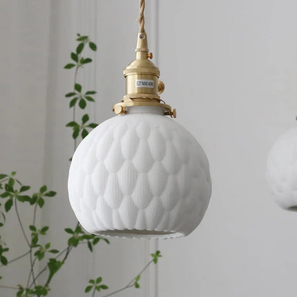 suspension japonaise en céramique artisanale pour éclairage décoratif