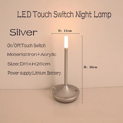 Lampe de table LED rechargeable tactile pour ambiance et décoration — LZ4X7Q