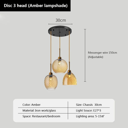 Suspension en verre pour éclairage décoratif intérieur moderne — LZ4X9T