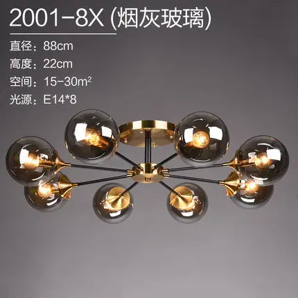 Lustre en verre clair pour décoration élégante — LZ3F9D