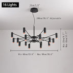 16 lumières noires / Lumière chaude 3000K
