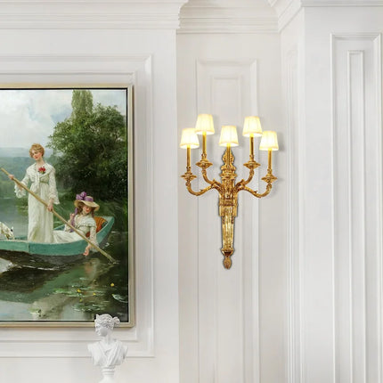 Applique murale en cuivre au style rococo raffiné — LZ4X9T2