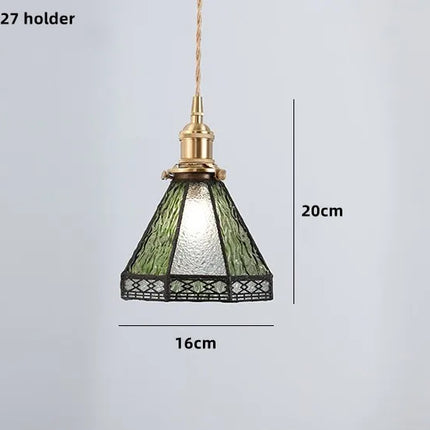 Suspension nordique en verre teinté et cuivre élégant — LZ4X9P