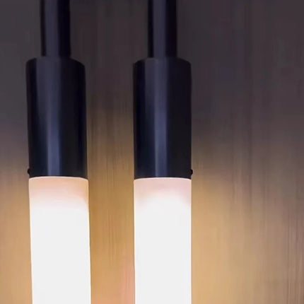 Lustre Art Déco en métal noir et blanc à fil réglable — LZ4P9XQ