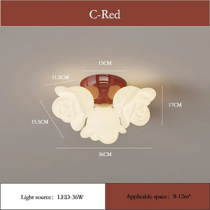 Lustre LED à fleurs roses pour chambre enfant ambiance romantique — LZ4X9P2