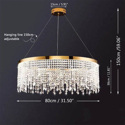 Lustre moderne en cristal pour décoration intérieure élégante — LZ4X9P2